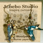 Earrings - Acorn Woodpecker