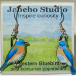 Western Blue Bird Earrings